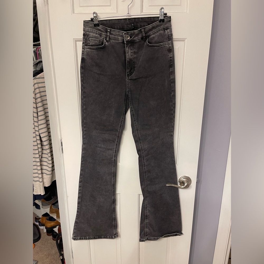 Charcoal Flare Jeans for Women